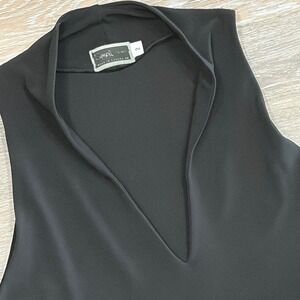 Sympli The Best Womens Black Sleeveless Split Neck Tunic‎ Top Size M2